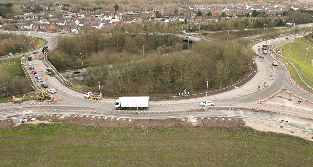 Multi-million-pound improvements at major Staffordshire transport gateway on schedule for spring completion