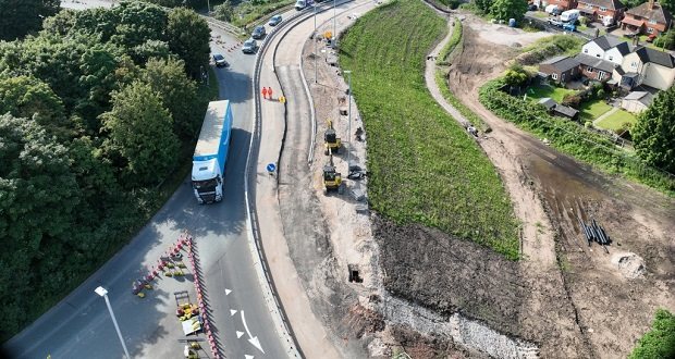 Improvements at Staffordshire transport gateway progresses with new traffic arrangements in place