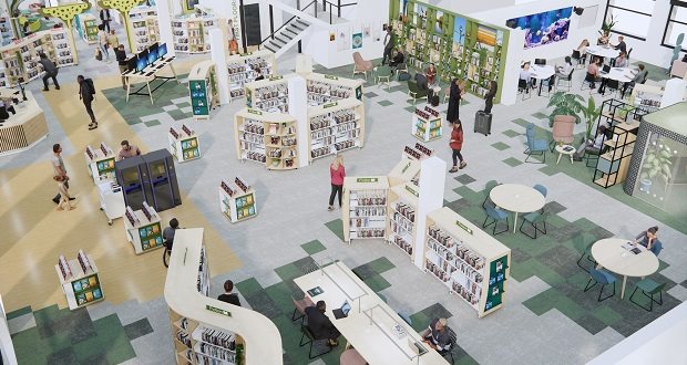 Major refurbishment of Staffordshire library nears completion