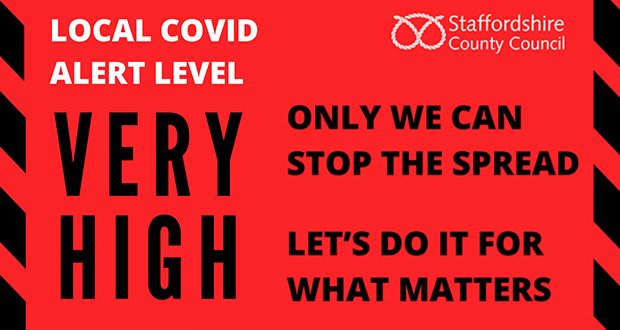 Staffordshire to Remain in Very High Covid Tier