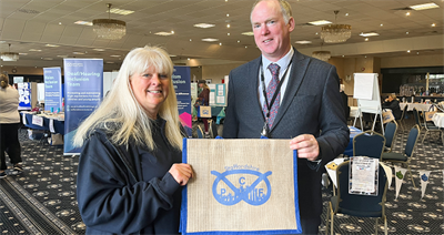 Jonathan Price and Deb Ryan of the Staffordshire Parent Carer Forum at the SEND event.