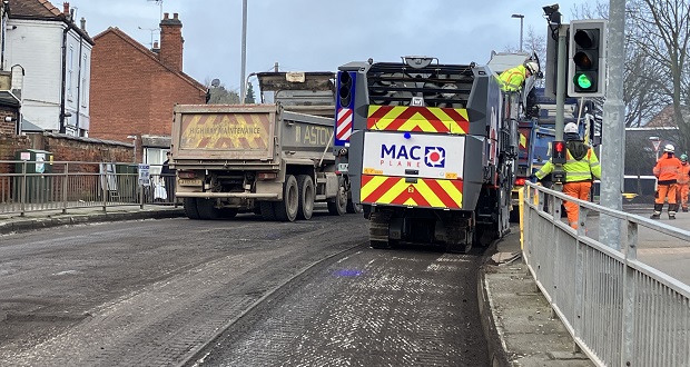 Image for Work to resurface major road in Burton progresses to final stages